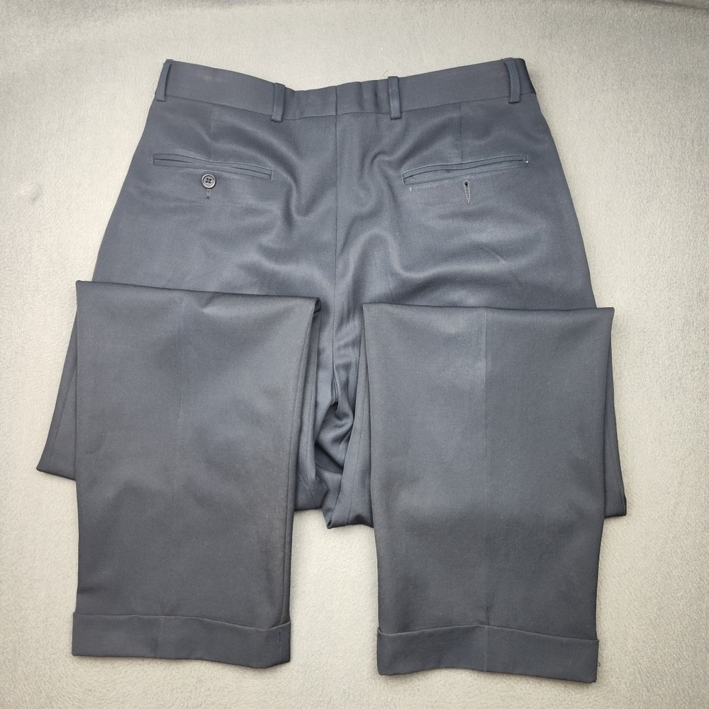 Brooks Brothers Pants Mens 33x32 Blue Pleated Wool Dress Trouser Suit Work Slack - Picture 7 of 13